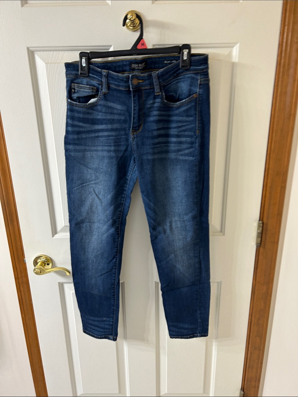 Judy Blue Washed Dark Blue Ankle Skinny Jeans